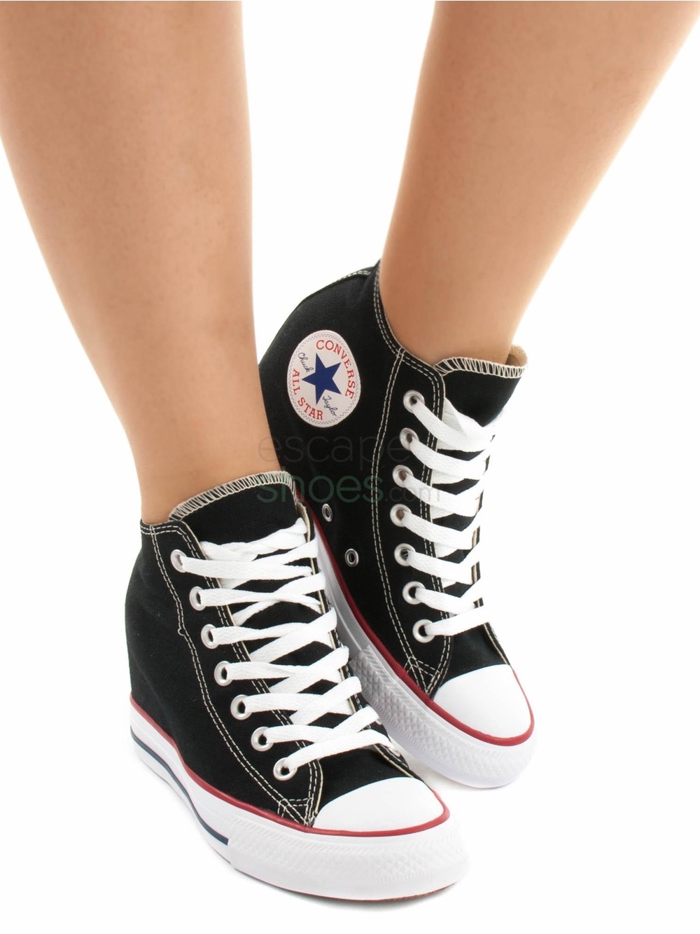 Converse Chuck Taylor All Star Lux Hidden Wedge Black High Top Sneakers